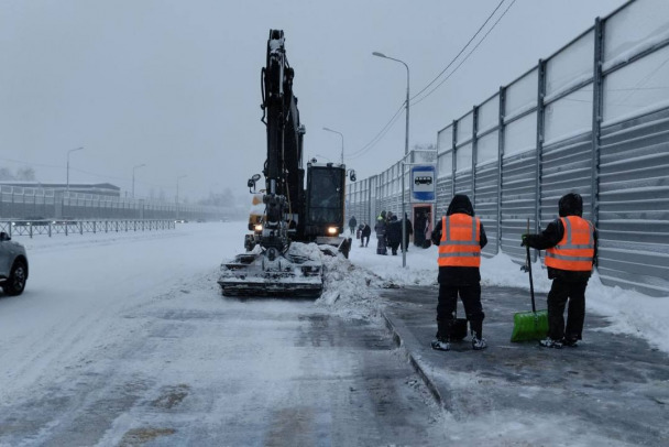 За сутки с дорог Ленобласти убрано 680 упавших деревьев. Губернатор Дрозденко тоже взялся за лопату