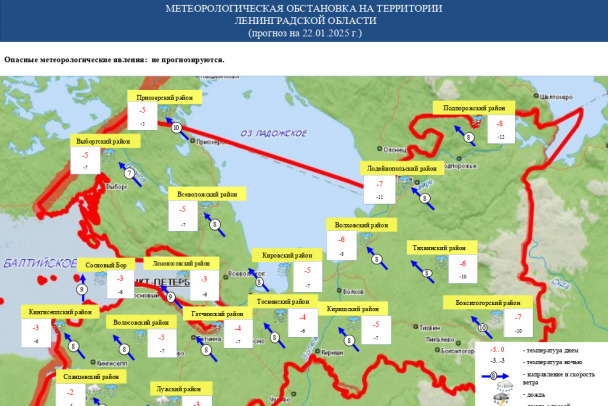 Мороз отступит от Ленобласти в среду, повалит снег