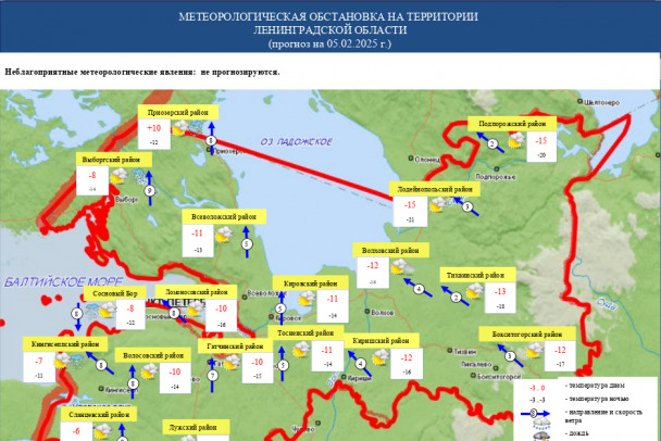 Прогноз на морозную ночь в Ленобласти стал еще жестче