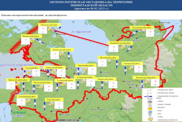 Воскресенье в Ленобласти без осадков, ветра и дневного мороза. Зато атмосферный столб давит
