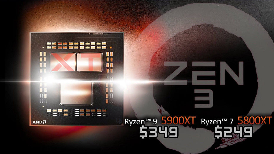 AMD выпустила процессоры Ryzen 9 5900XT и Ryzen 7 5800XT за $349 и $249