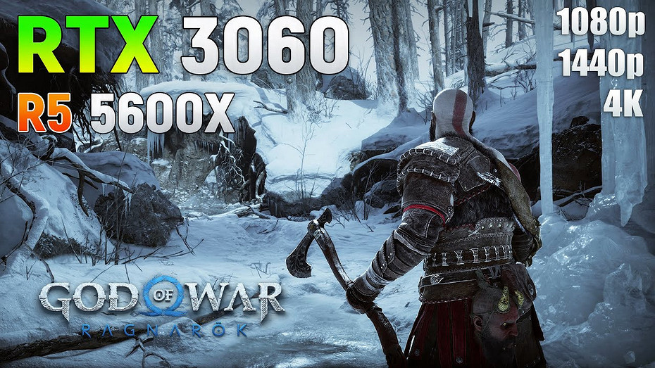 Суперхит God of War Ragnarök протестировали на народном ПК с RTX 3060 и Ryzen 5600X в 1080p, 2K и 4K