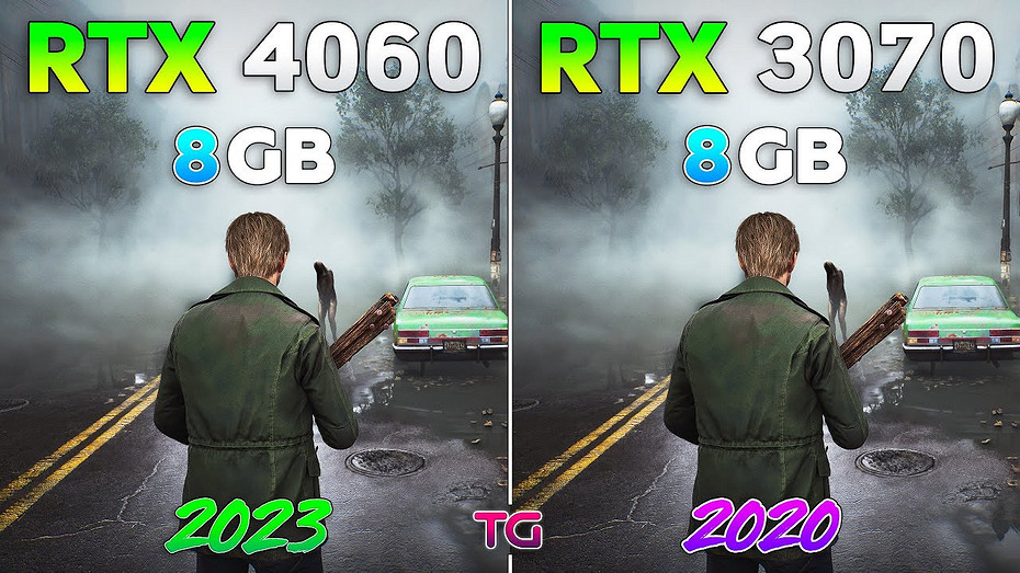 Эксперт сравнил видеокарты GeForce RTX 4060 и GeForce RTX 3070 в играх 2023 и 2024 года выпуска