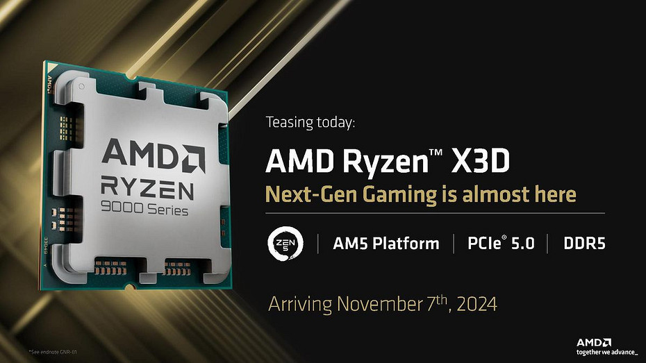 Грядут лучшие чипы для игр! AMD назвала официальную дату выхода процессоров серии Ryzen 9000X3D