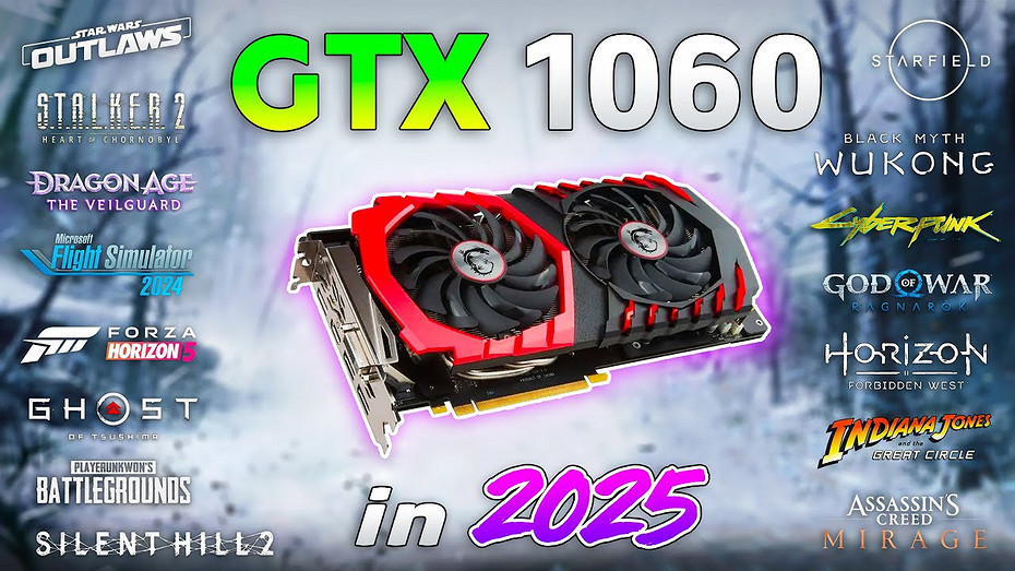 Все еще хороша Легендарную видеокарту GeForce GTX 1060 сравнили в 18 играх в 2025 году