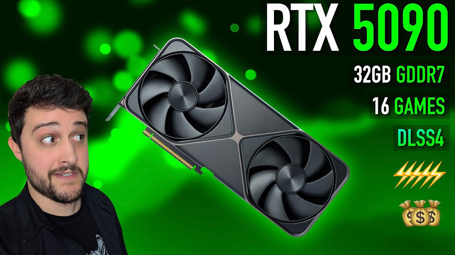 Самую мощную видеокарту GeForce RTX 5090 протестировали в 16 играх в 4K