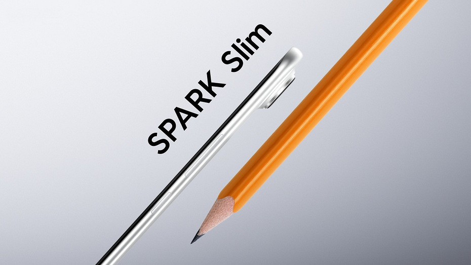 Tecno показала ультратонкий смартфон Spark Slim с корпусом в 5,75 мм