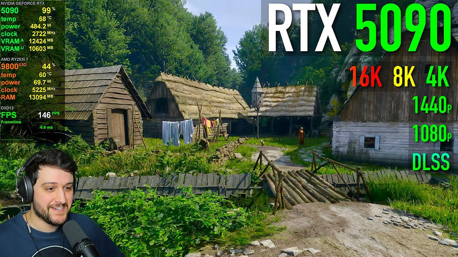 Флагманская видеокарта GeForce RTX 5090 позволяет играть в Kingdom Come: Deliverance 2 в 16K