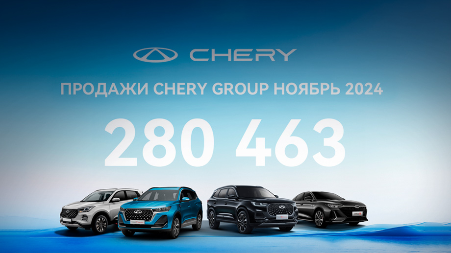 Новый рекорд Chery Group: 280 000 автомобилей продано за месяц по всему миру