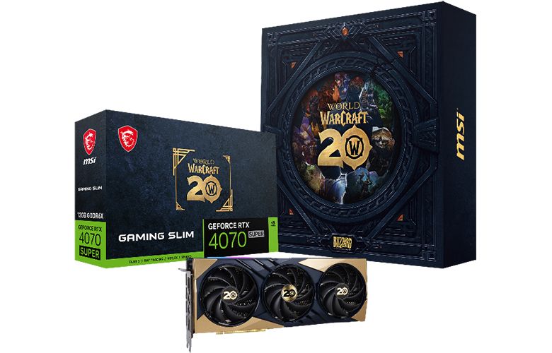 MSI и Blizzard выпустили видеокарту GeForce RTX 4070 Super 12G Gaming Slim World of Warcraft Edition