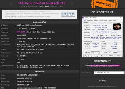 Процессор AMD Ryzen 5 9600X разогнали до 7 ГГц