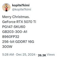 Опубликованы финальные спецификации видеокарт GeForce RTX 5070 и RTX 5070 Ti