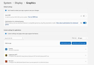 Активная опция Auto HDR в Windows 11 24H2 может вызывать сбои в играх
