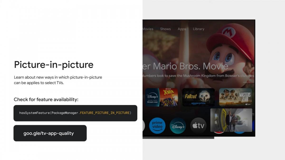 В Android 14 для ТВ появился режим картинка-в-картинке