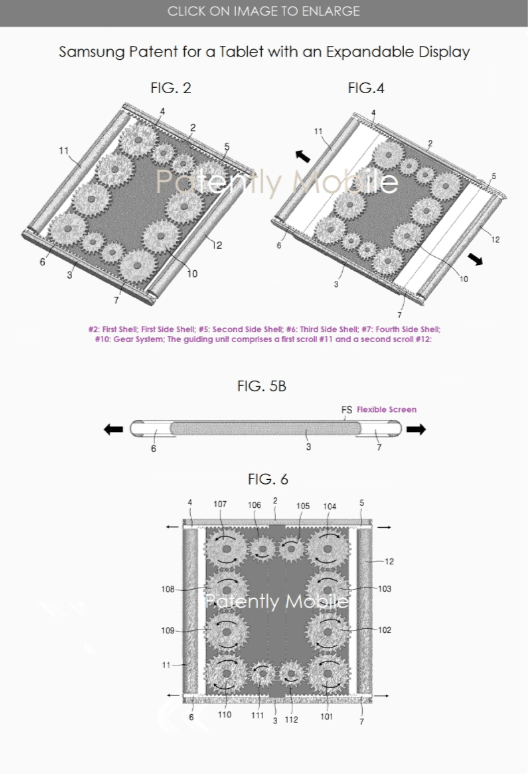 Samsung запатентовал планшет-«гармошку» с растягиваемым экраном