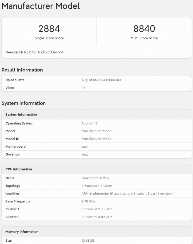 Snapdragon 8 Gen 4 появился на Geekbench