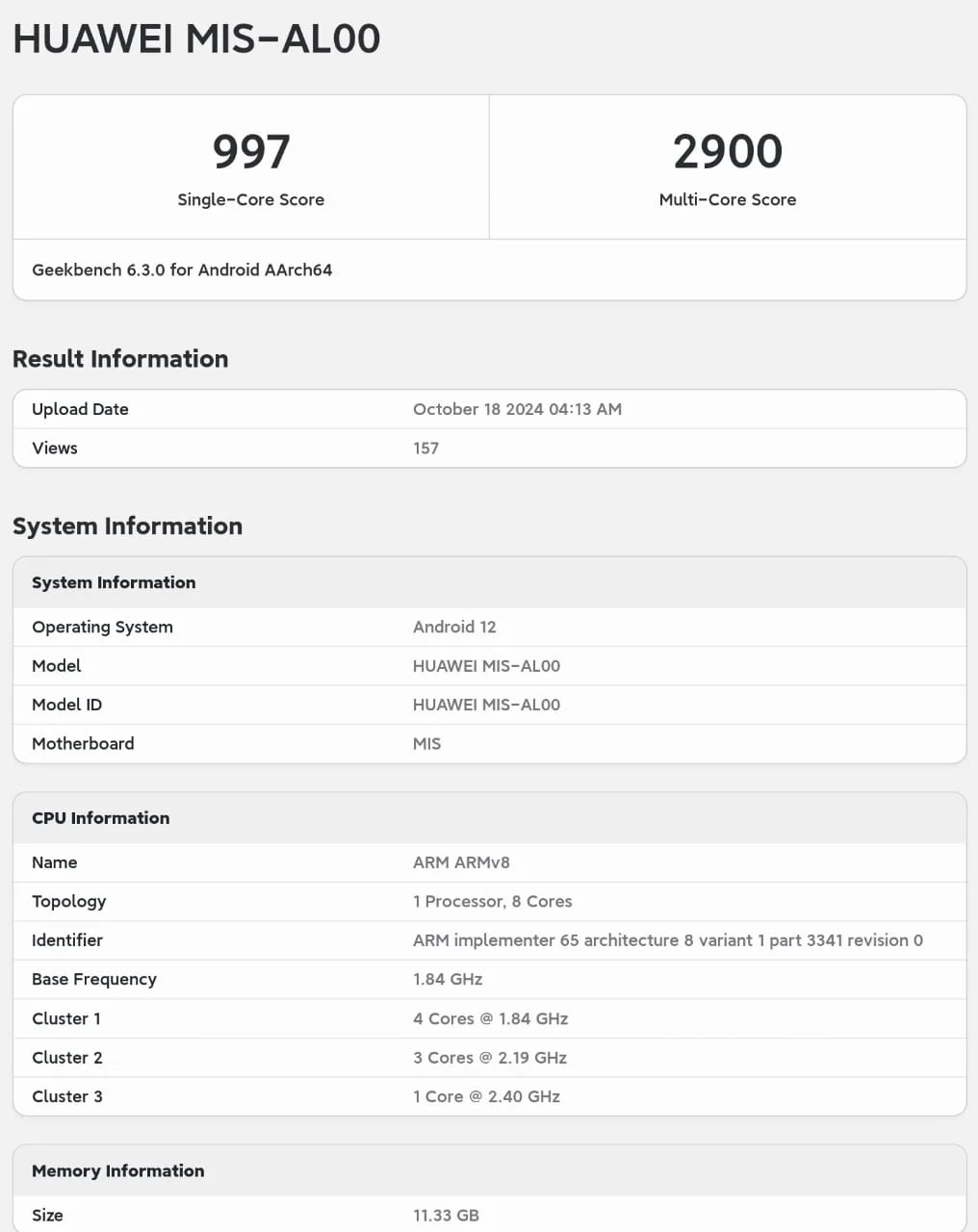 Huawei Nova 13 Pro показывает слабые результаты в тестах Geekbench