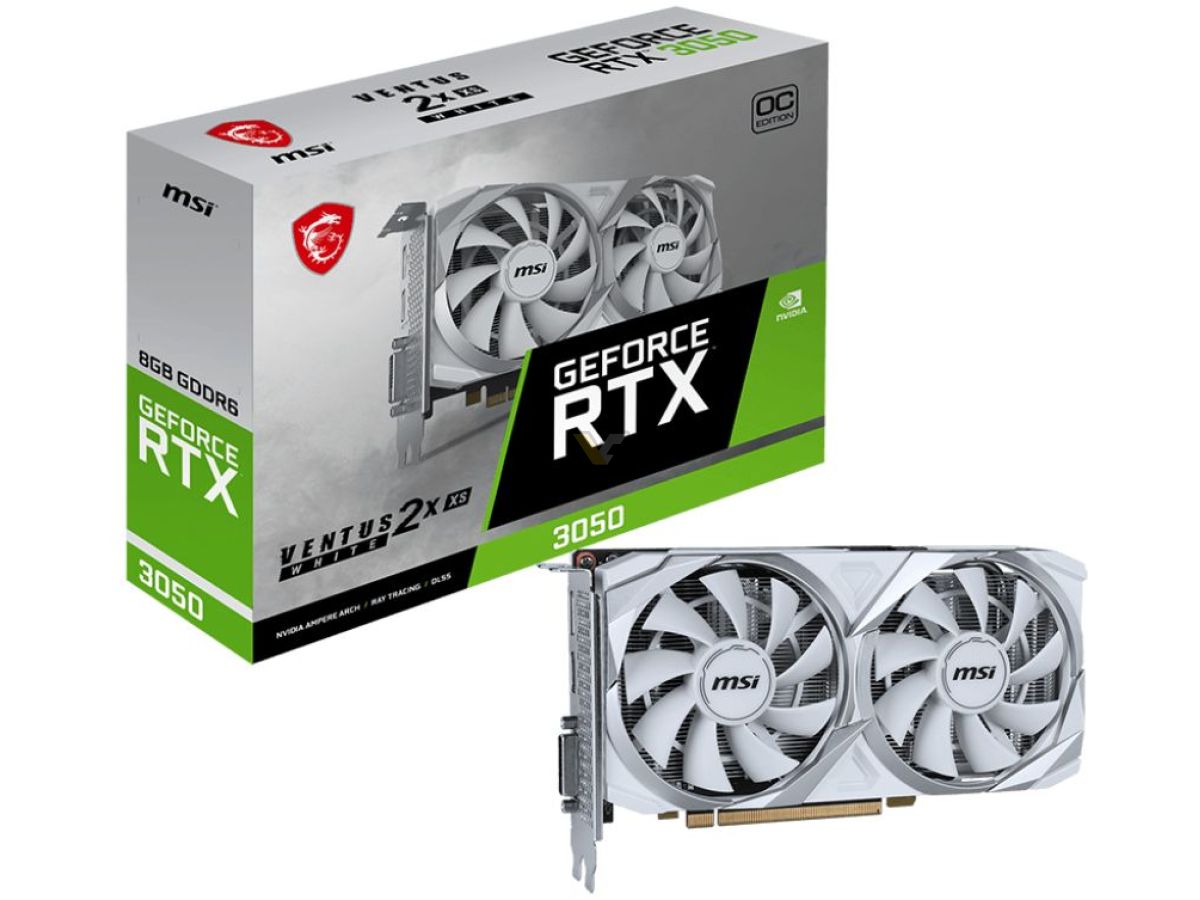 MSI представляет GeForce RTX 3050 Ventus 2X XS в белом цвете