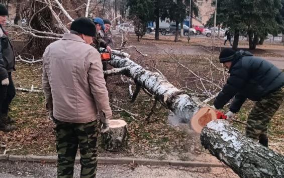 В Курске устраняют последствия вчерашней непогоды