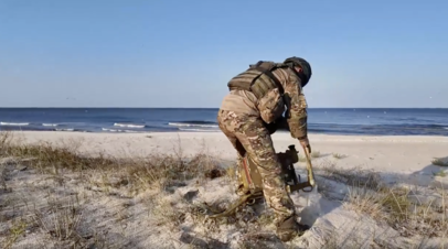 Минобороны показало видео уничтожения ДРГ ВСУ при высадке на Кинбурнской косе