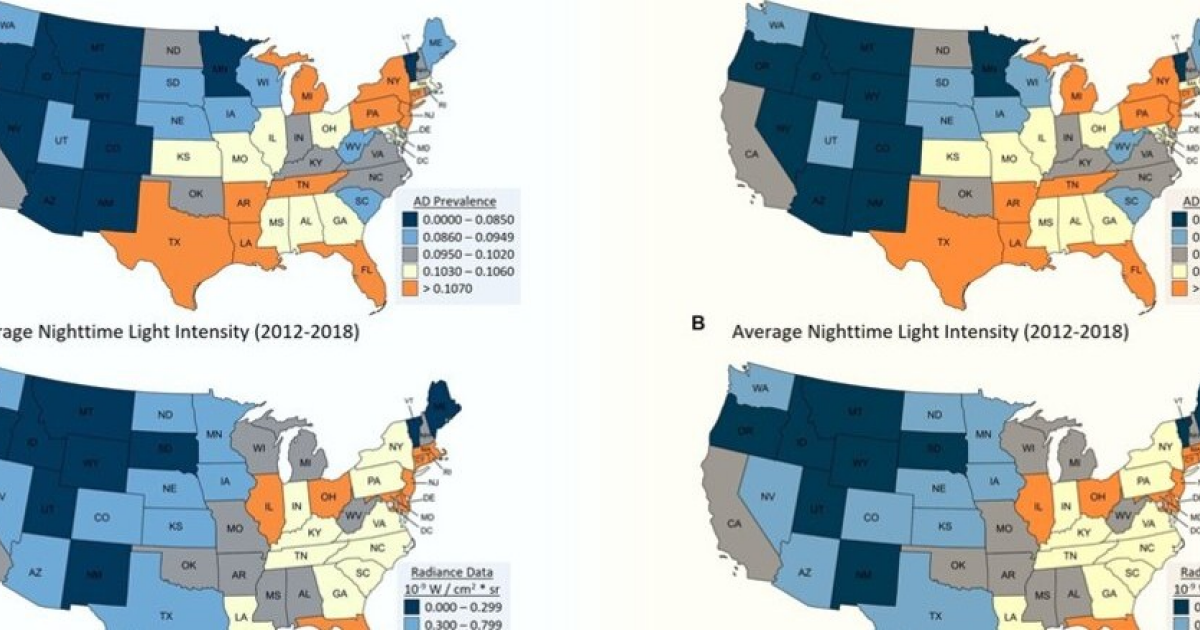 Воздействие света ночью связали с развитием болезни Альцгеймера у американцев