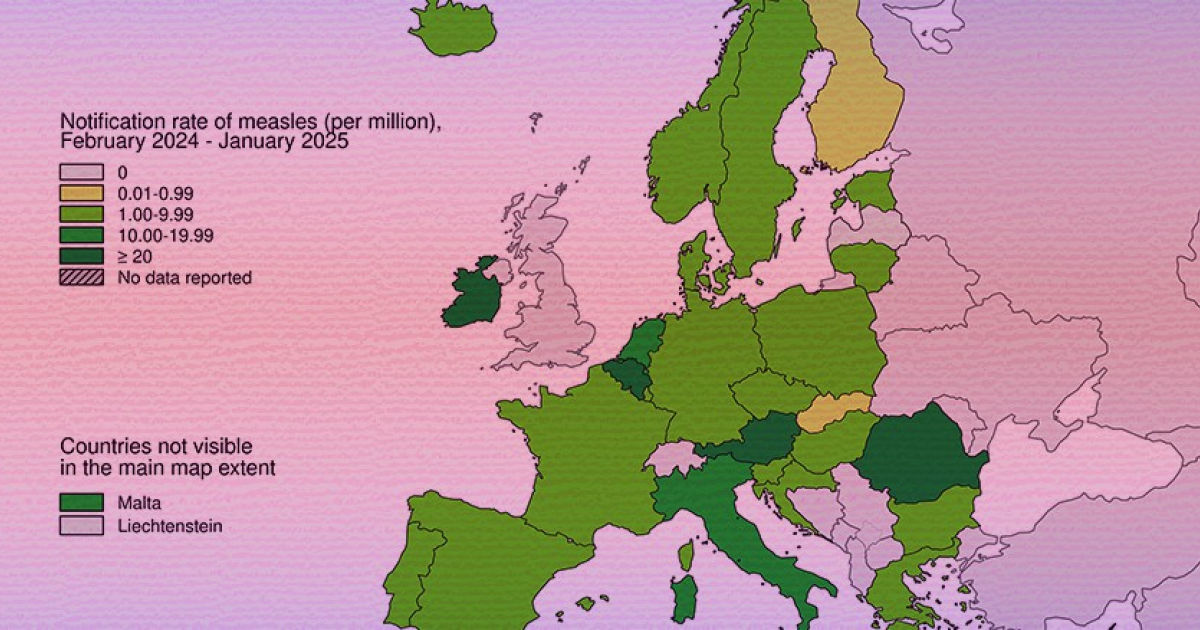 Число случаев кори в Евросоюзе выросло за год в 13 раз