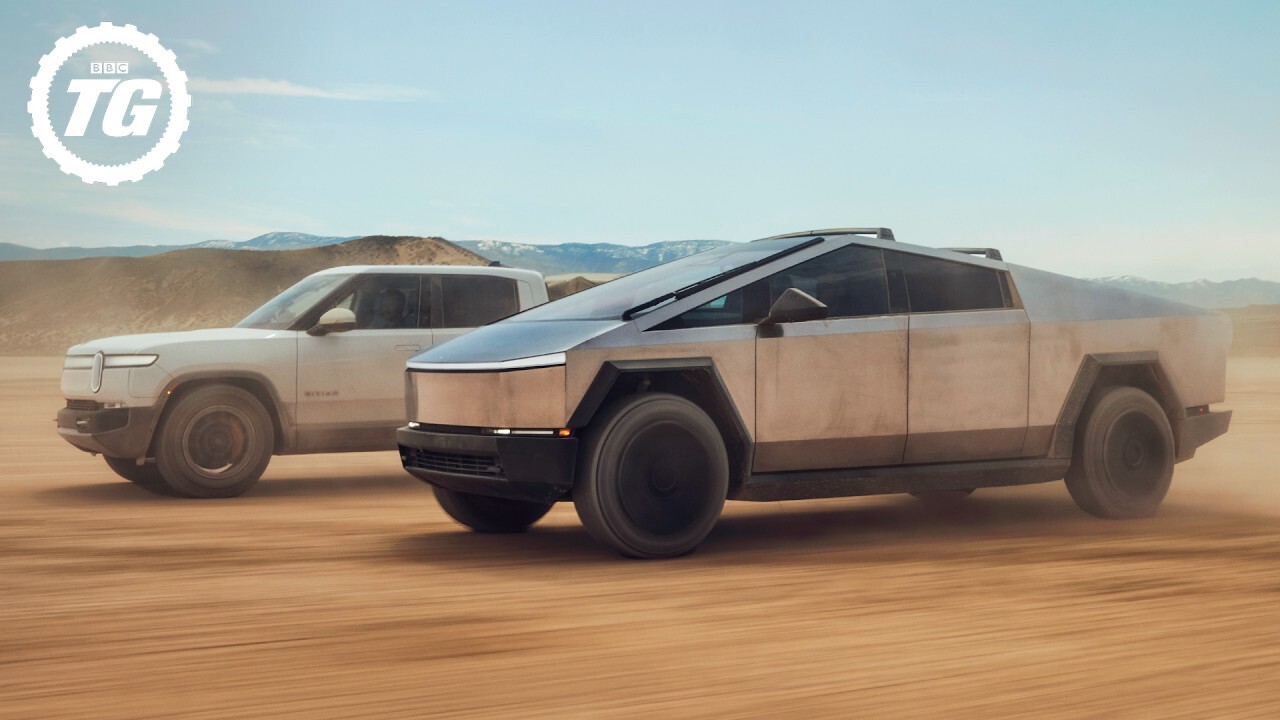 Электропикапы Tesla Cybertruck и Rivian R1T сошлись в гонке по бездорожью