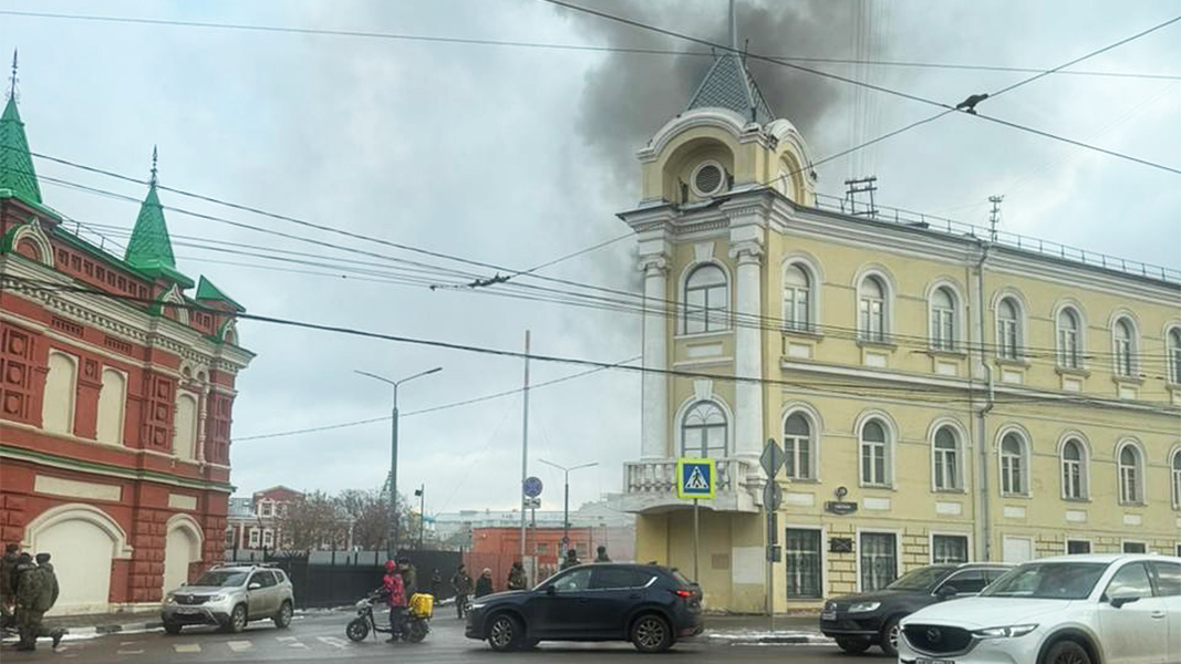 Военный госпиталь загорелся в Туле