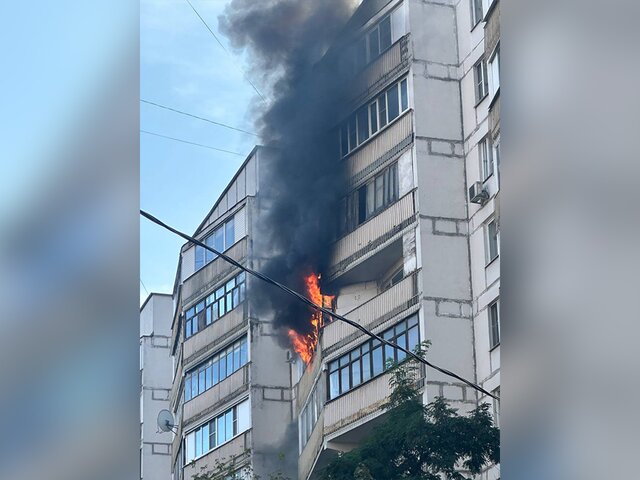 Женщина с ребенком спасены из пожара на юге Москвы