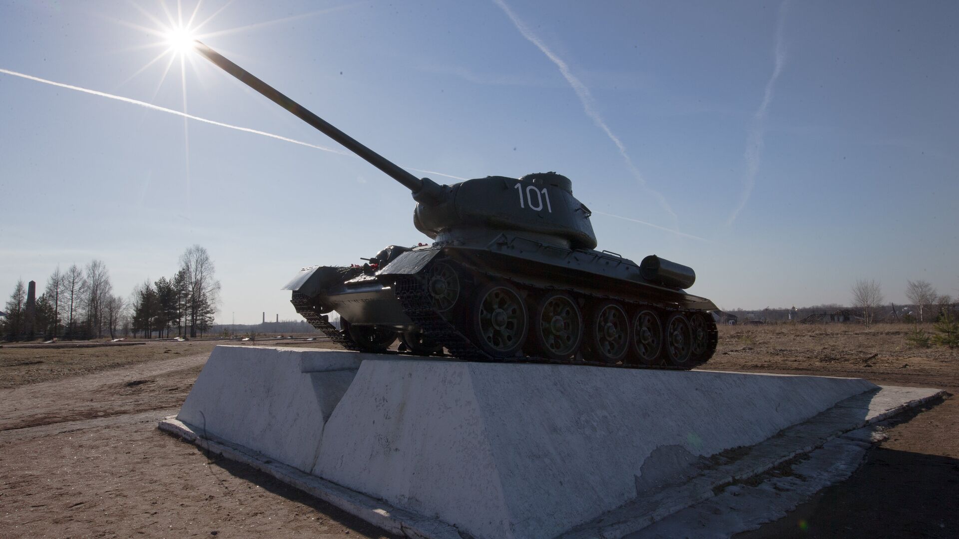 Осквернившая памятник танку Т-34 голая девушка попала на видео