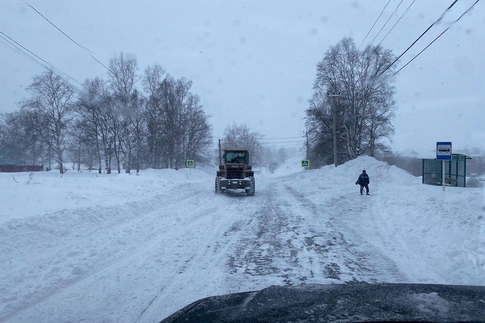 В городе Советская Гавань Хабаровского края введен режим ЧС из-за снегопада