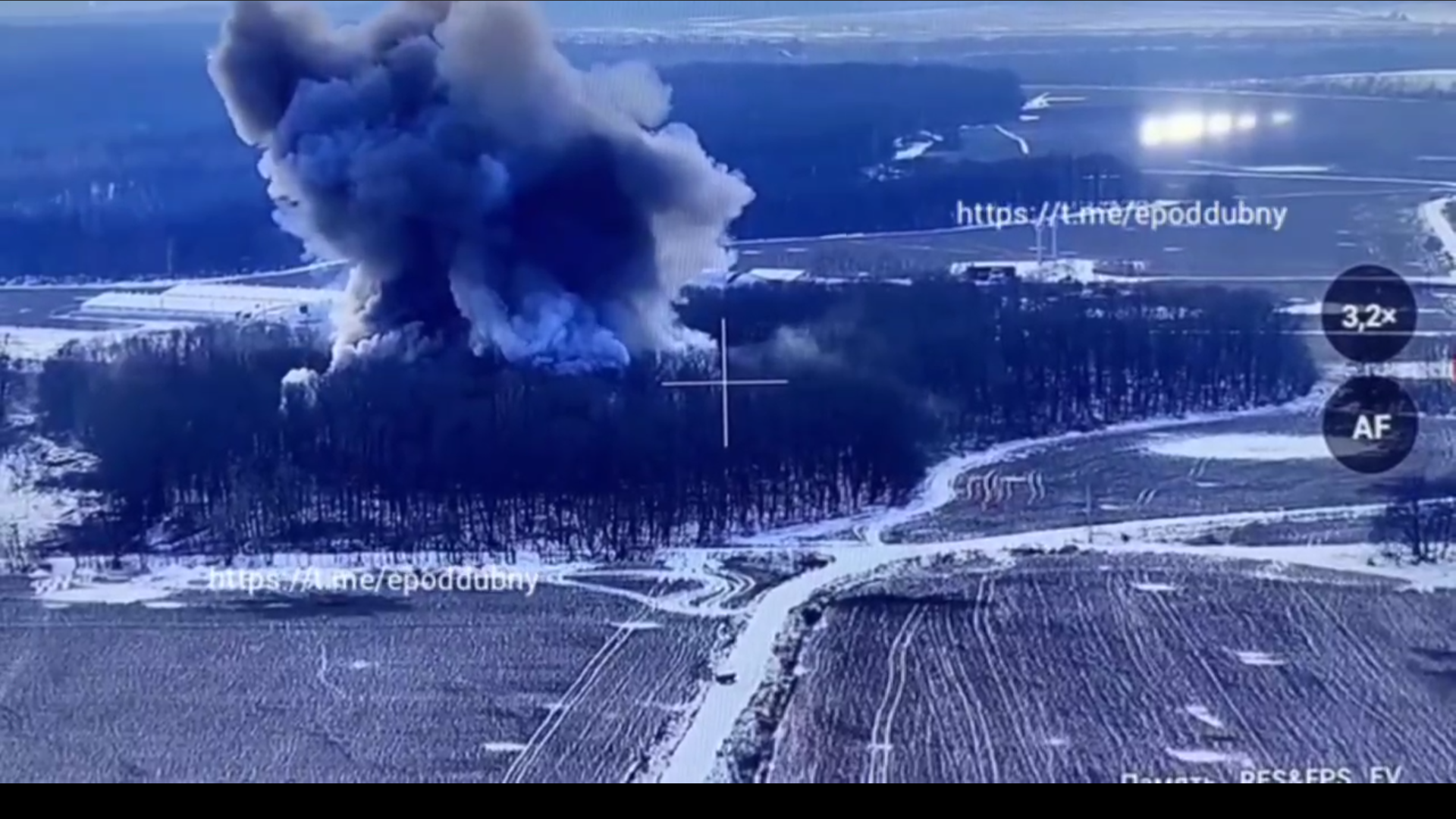 Военкор Поддубный показал удар ФАБ-3000 по боевикам ВСУ в Курской области