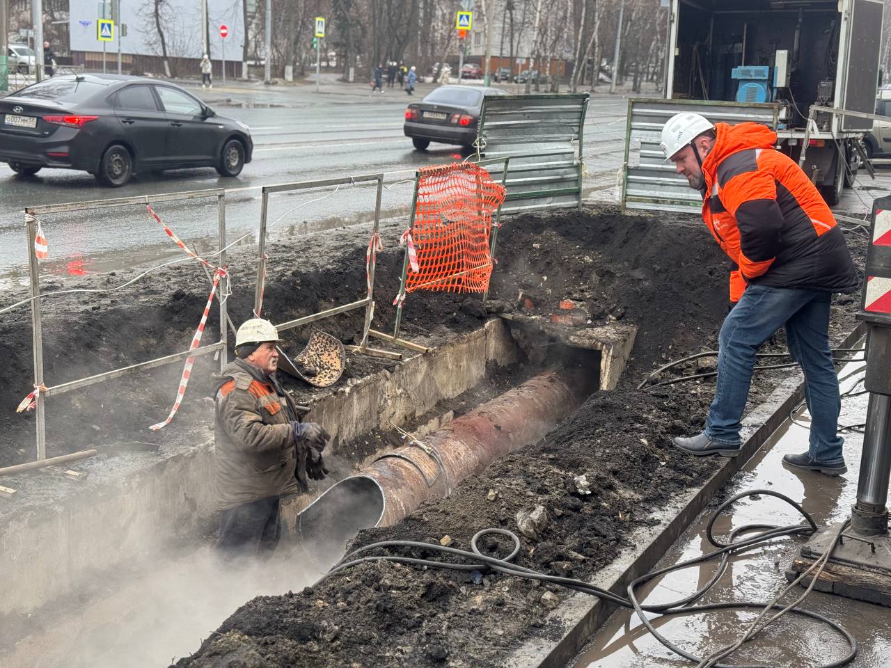 В Пензе завершились ремонтные работы на тепломагистрали по ул. Кулакова