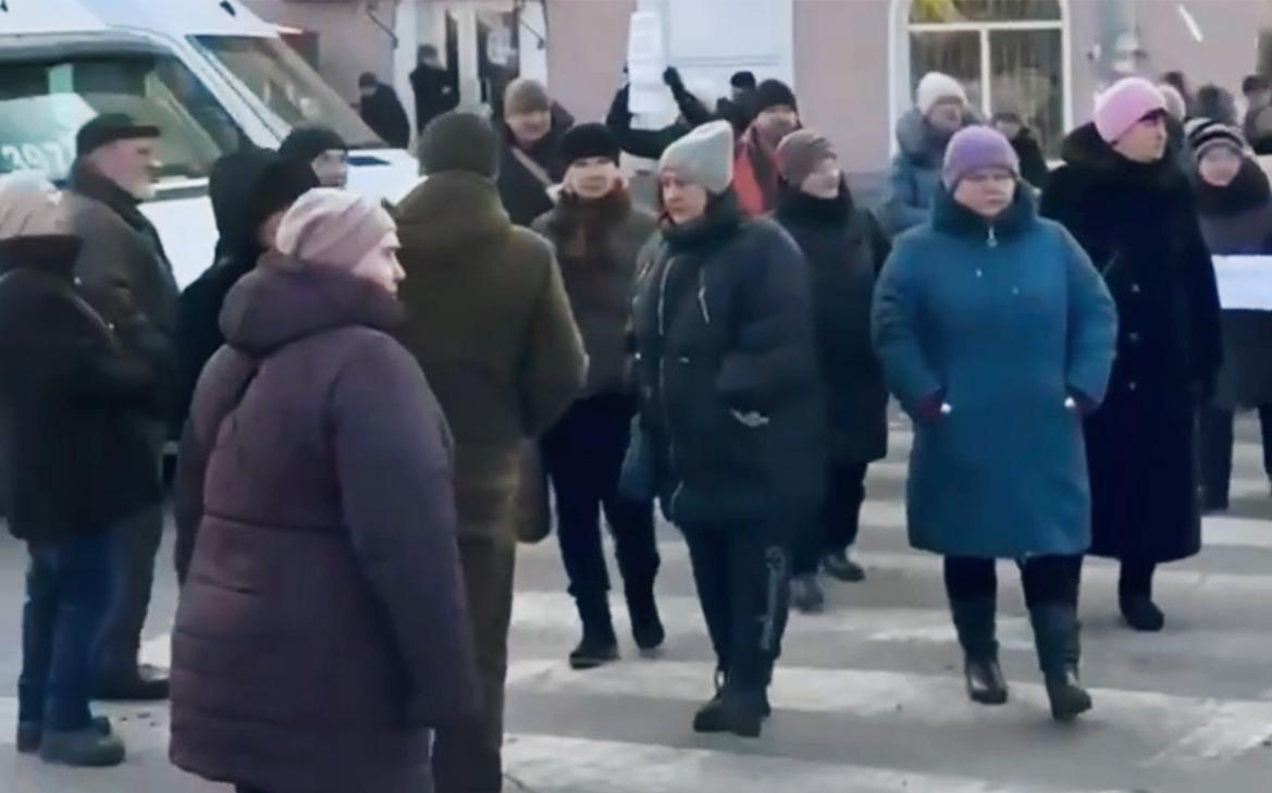 В Кривом Роге жители вышли на митинг из-за отсутствия отопления