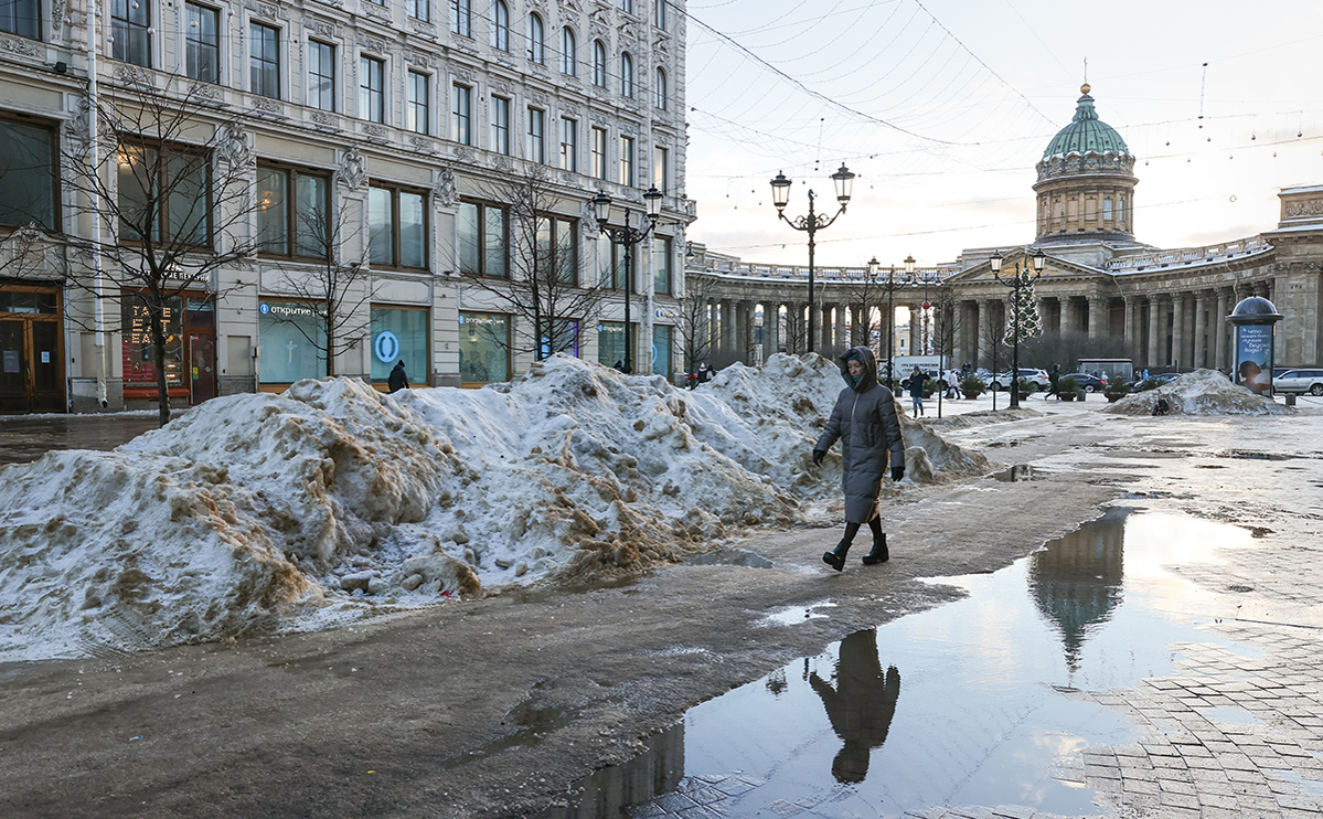 Санкт петербург снег