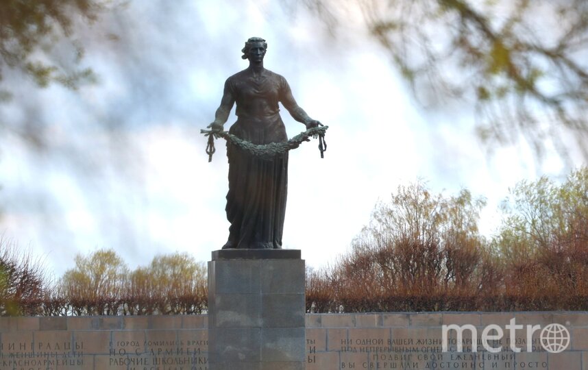 На Пискаревском мемориальном кладбище возложили цветы и венки к монументу 'Мать-Родина'