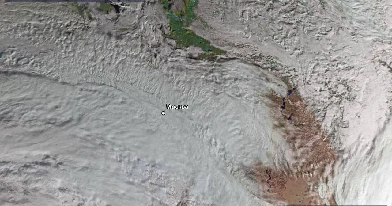 Снежный шторм Мартина над Москвой сняли из космоса