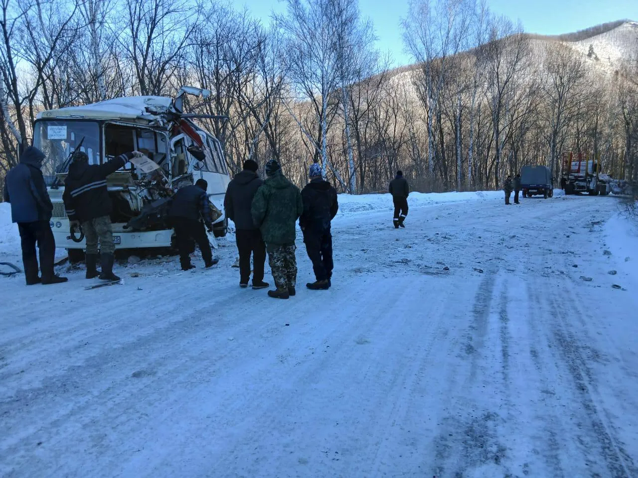 Число пострадавших в ДТП с автобусом и лесовозом в Приморье выросло до 15